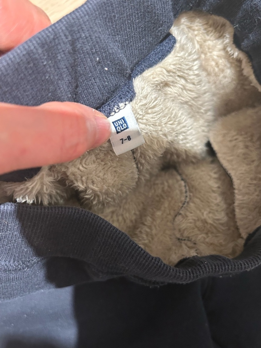 Uniqlo kids Navy pants with  Fleece Lining